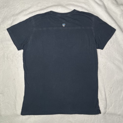 Kuhl Shirt Mens Medium Blue Organic Cotton Wildfibre Short Sleeve Outdoor Tee - Picture 2 of 8