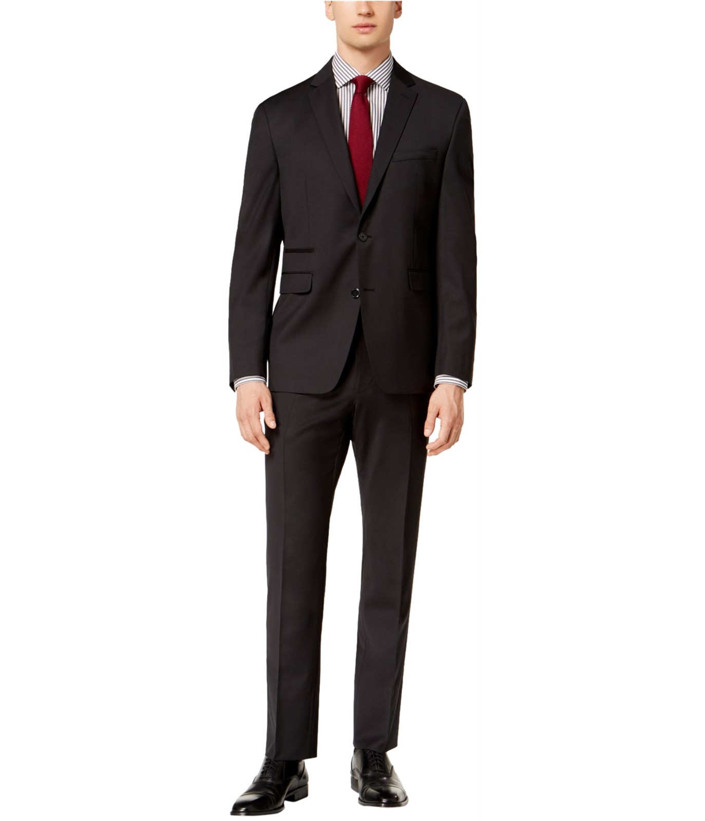 Vince Camuto Mens Check Dress Pants Slacks Black 33W x UnfinishedL 30190₽