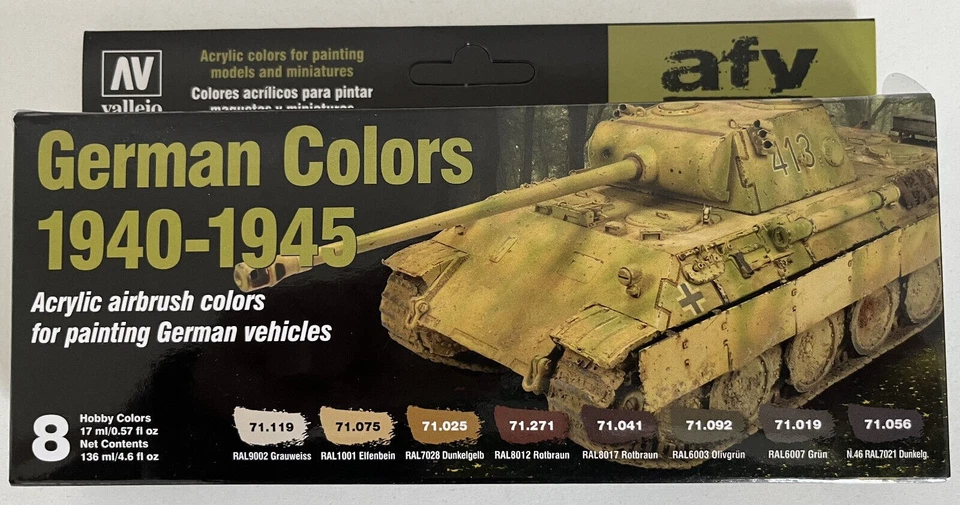 brandneu Vallejo Farb-Set, WWII USMC Sand Tarnung, 6x17ml Artikel 71624