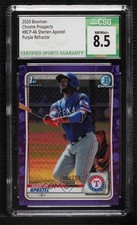 2020 Bowman Chrome Prospects Purple Refractor /250 Sherten Apostel CSG 8.5 0x1