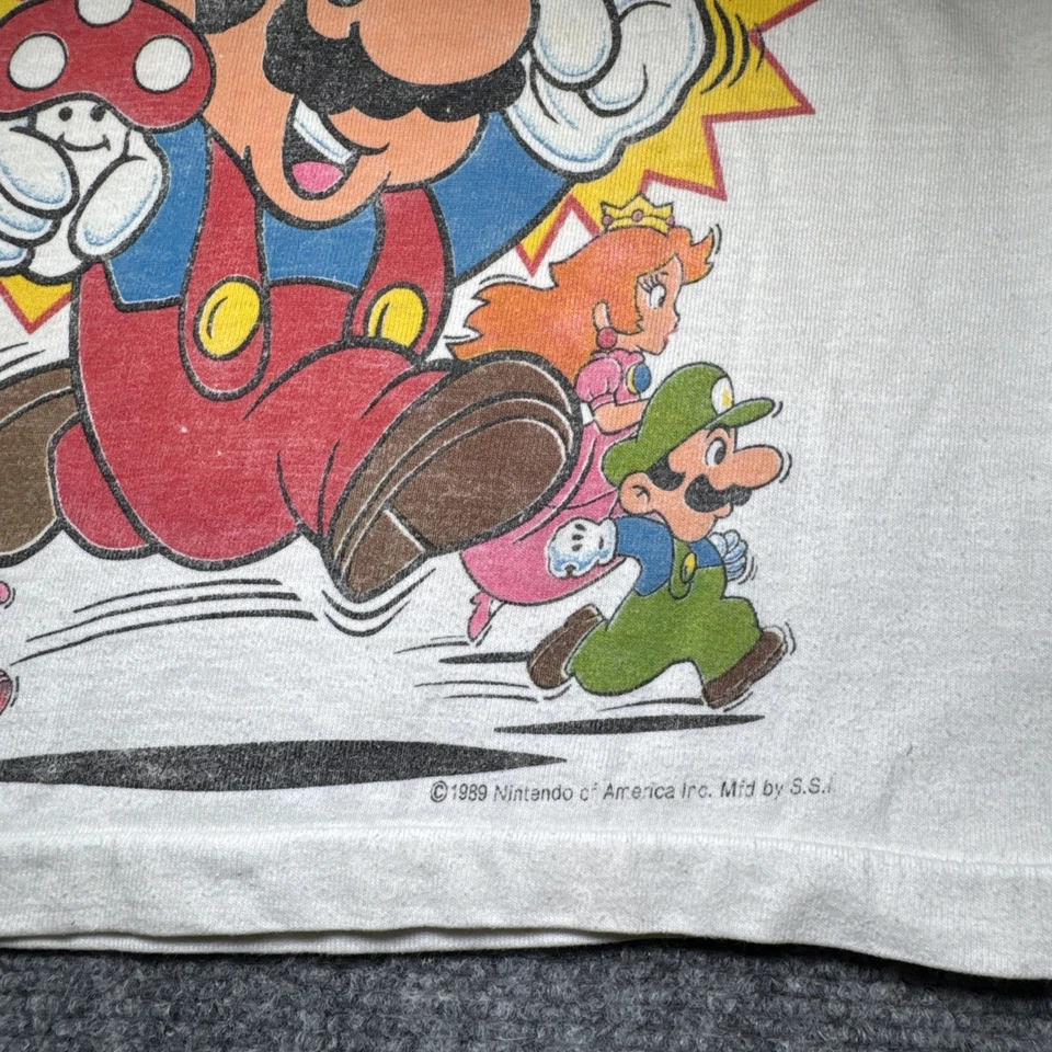 Camisa Vintage 1989 Super Mario Bro 2 Juvenil Niño Nintendo 4-5T Foto 3 de 4