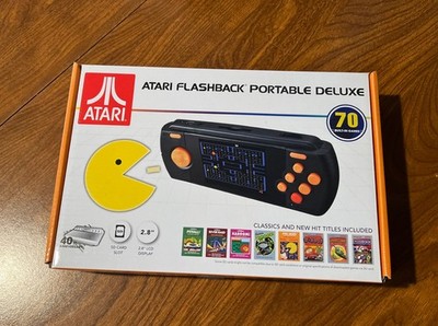 Atari Flashback Portable Deluxe - 70 Built In Games-New- Sticker Split Box Open