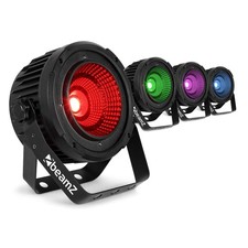 BeamZ COB50 COB LED PAR Can Light DMX 50W Stage Uplighter 4x Set