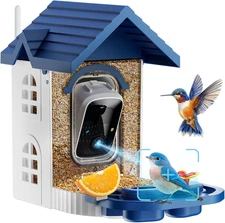 Smart Bird Feeder with Camera - AI Bird Identification Squirrel-Proof Feeder Wea