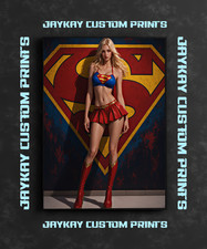 Supergirl Kara Danver DC Comic Justice League Anime Poster Print - No Frame