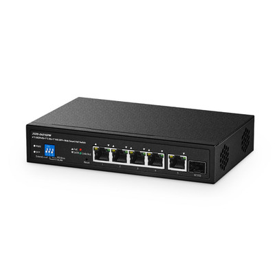 PoE Switch 6 Port 2.5G managed mit 10G SFP+ 100W VLAN QoS Netzwerk Gigabit LACP