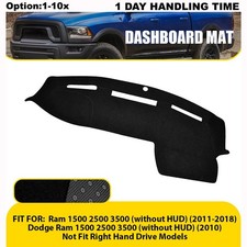 For Ram 1500 2500 3500 2011-2018 Inside Dash-mat Dashboard Mat Dash Cover Carpet