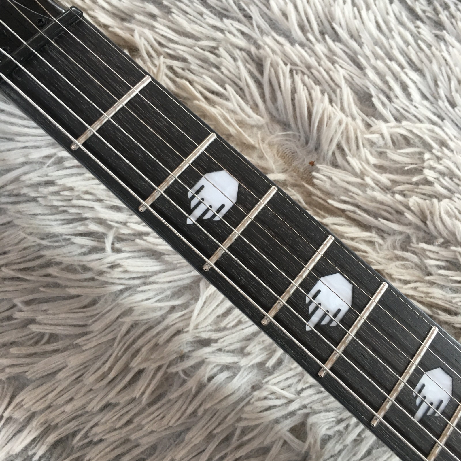 Black Explor James Hetfield EET Fuk Electric Guitar Mahogany Body Fast Ship