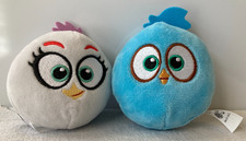 Angry Birds Matilda  Blue Bird Jake Burger King Plush Stuffed Animal Round