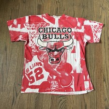 Vintage 90s Chicago Bulls AOP NBA Shirt Sz XL