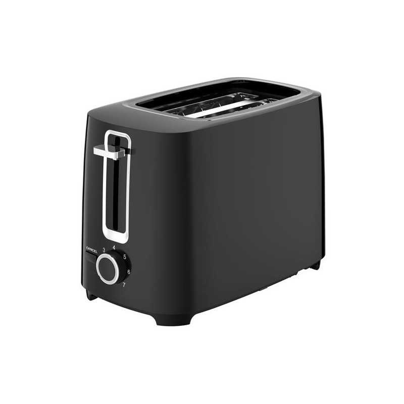 Grille pain 700W KSTOASTBLACK2T KitchenChef noir à 2 fentes