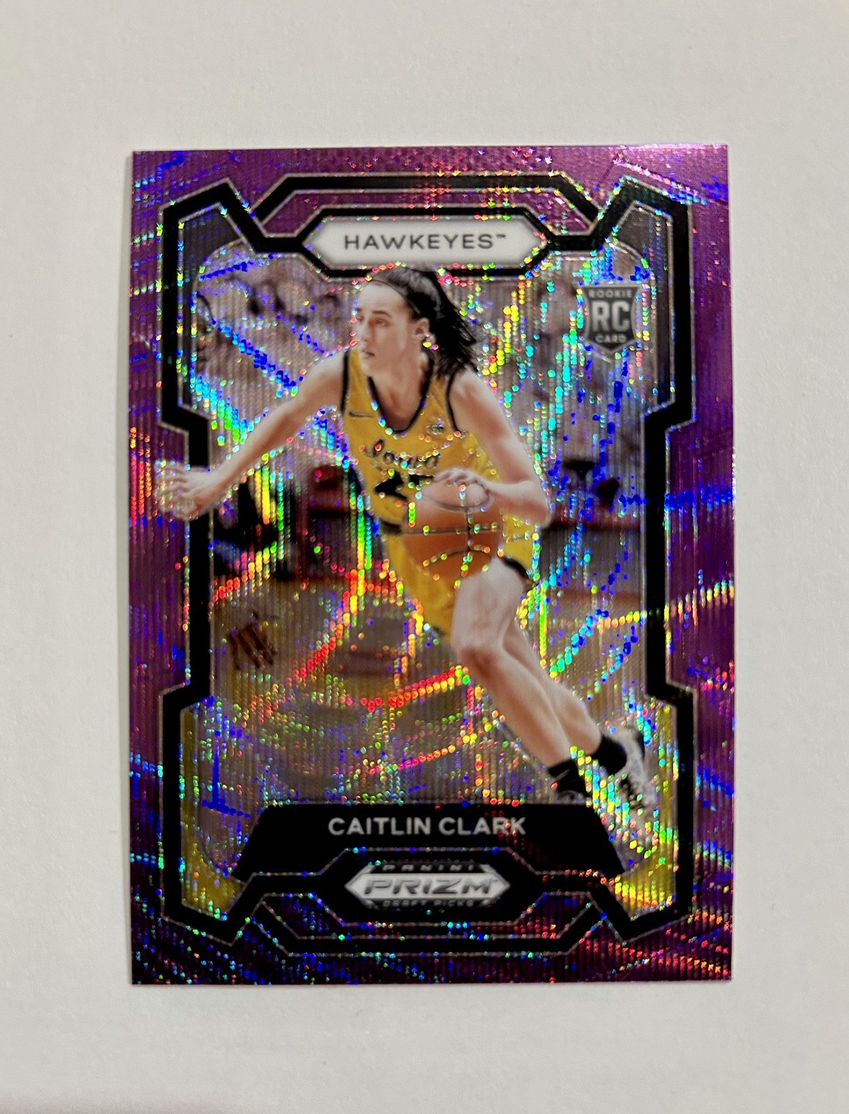 Caitlin Clark 2024 Prizm Draft Picks #57 Purple Wave Price Guide