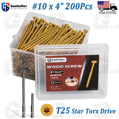 #ad #ad #10 x 4quot; Deck Screws T25 Torx Drive Self Tapping Wood Screw Exterior Fence Screw $24.99