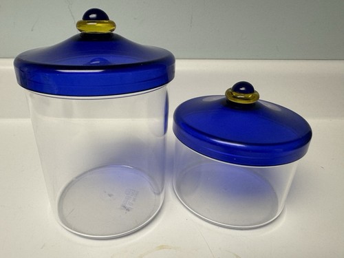 Vintage MCM GUZZINI Lucite Cannisters, Set Of 2, Italy - Picture 9 of 9