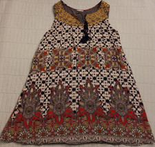 Women's Sm En Creme Sleeveless Boho Pullover Slip Dress