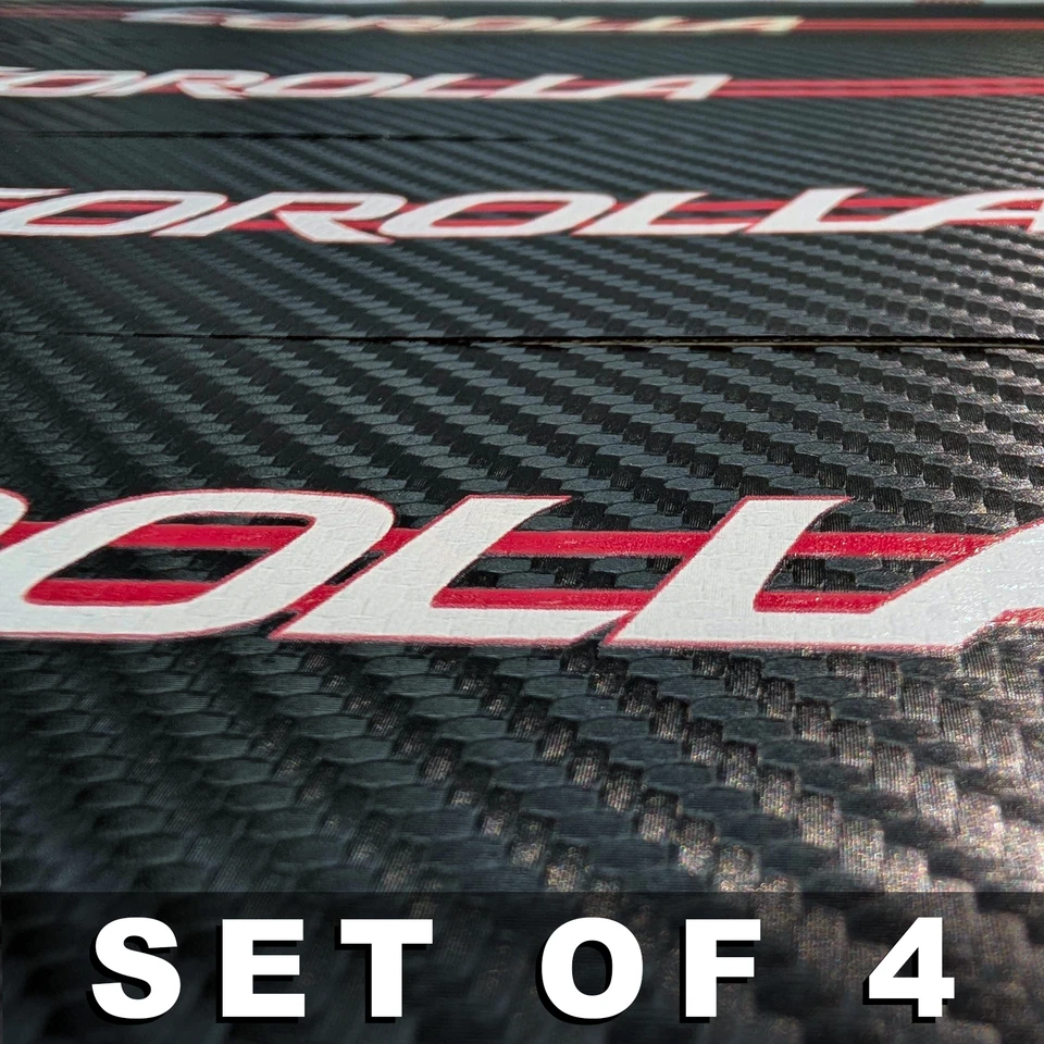 4Pcs Car Threshold Strip Door Plate Sill Scuff Cover Stickers for COROLLA - Image 4 of 4