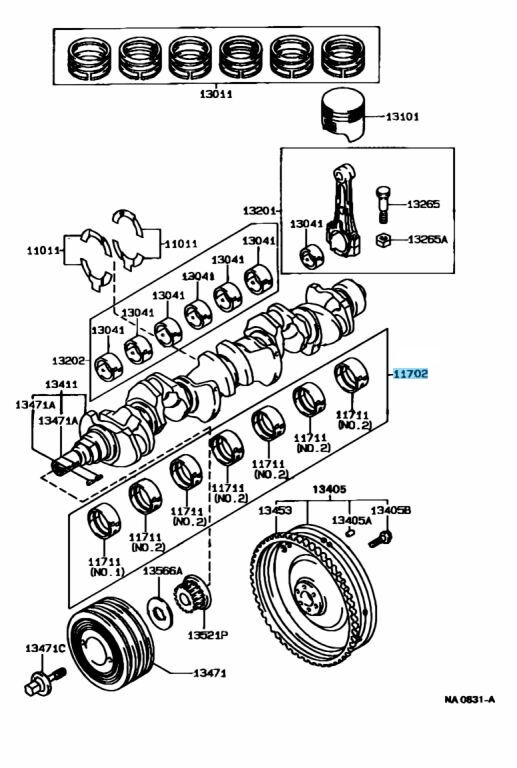 TOYOTA LEXUS Genuine 1JZ-GE 1JZ-GTE 2JZ-GE 2JZ-GTE Crankshaft