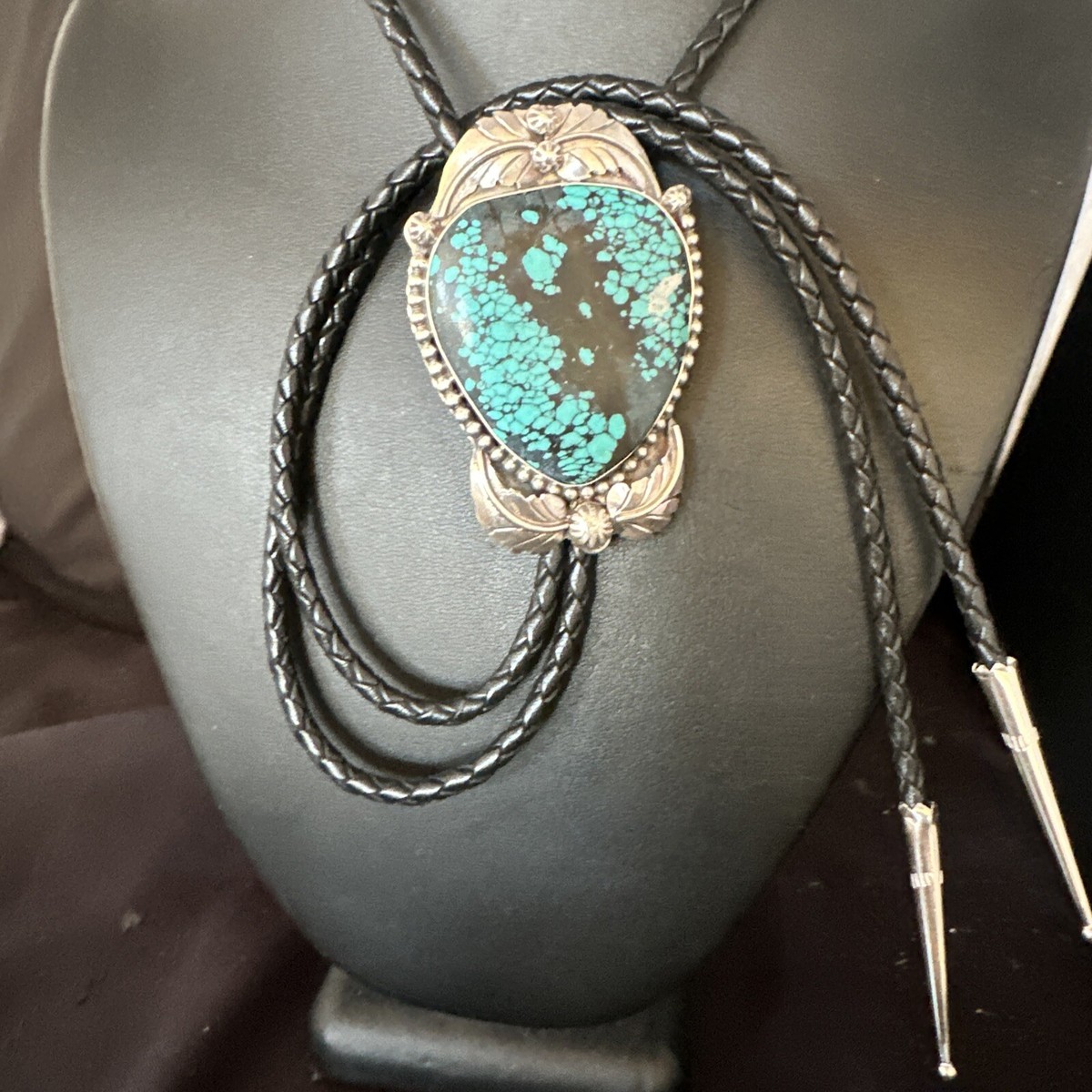 Exquisite Native American Navajo Spiderweb Turquoise Sterling Silver Feather Bracelet Signed Exquisite Native American Navajo Spiderweb Turquoise Sterling Silver Feather Bracelet Signed