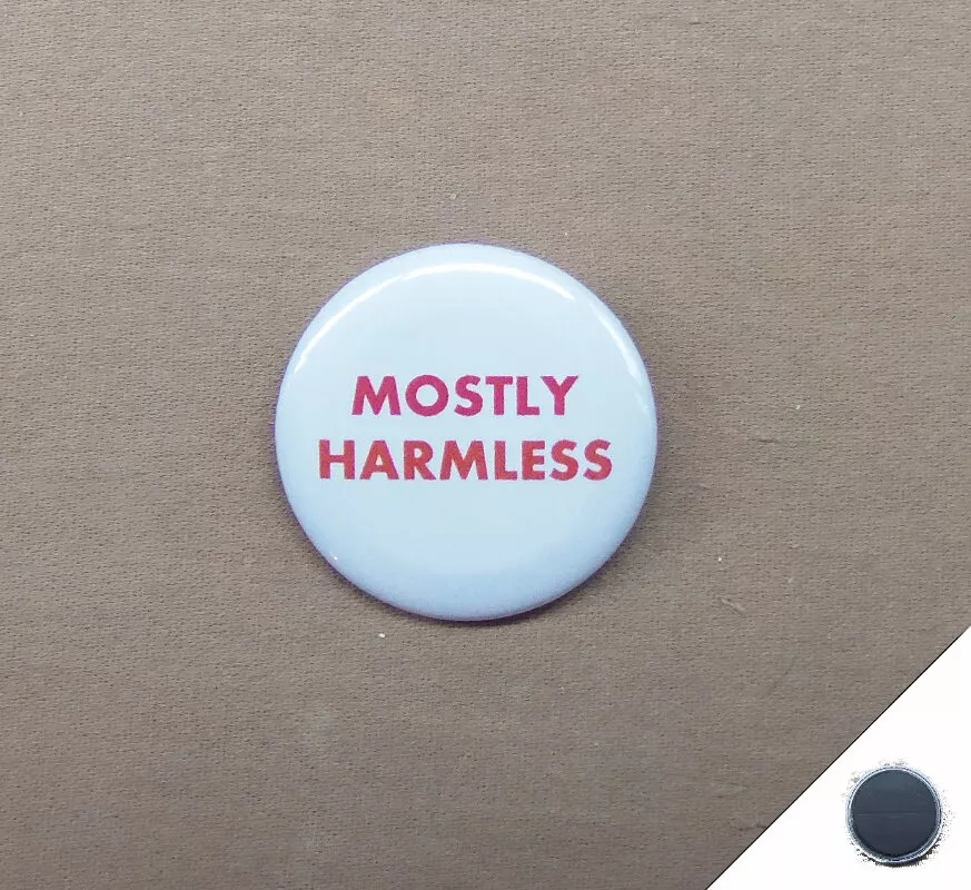 MOSTLY HARMLESS 1.25 Magnet Hitchhiker's Guide to the Galaxy HHGG Adams  Humor