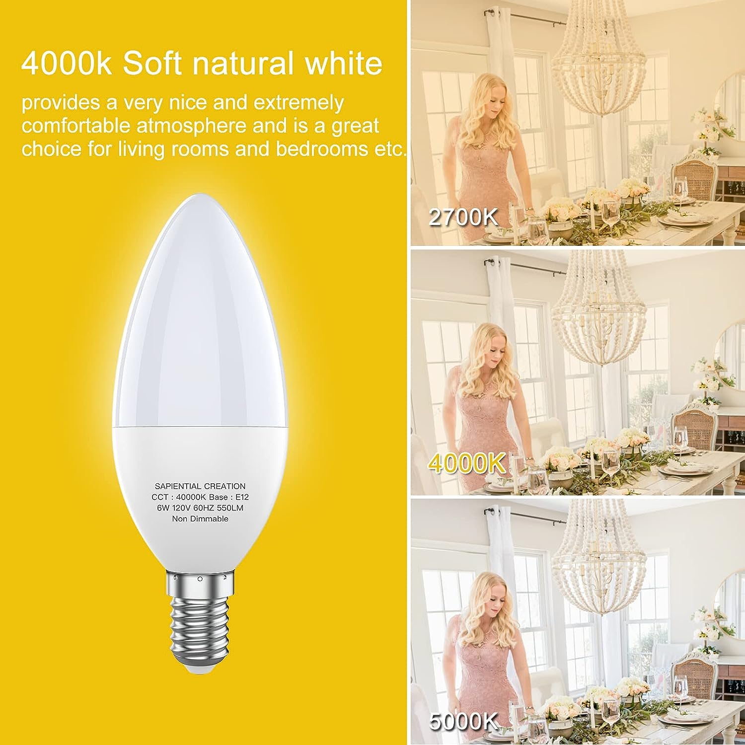 Led Light Small Bulbs E12 Bulb Candelabra Base Equivalent Fan Ceiling