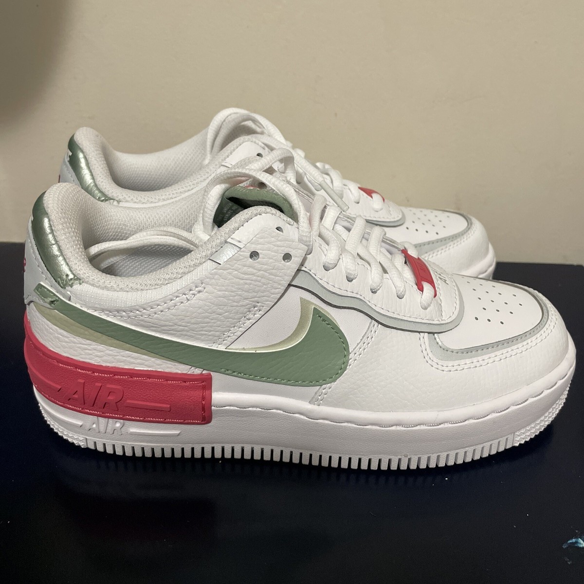 Nike Women’s AF1 Shadow Air Force White Jade Green CI0919-112 Size