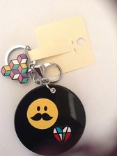 Emoji Fashion Compact Mirror Bag Charm Keychain Key Chain