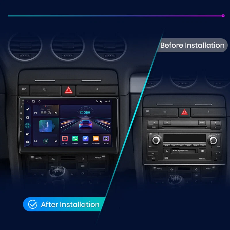 9" Für Audi A4 8E B6 B7 2000-2009 CarPlay Autoradio GPS Navi BT Android 13 32GB - Bild 3 von 4