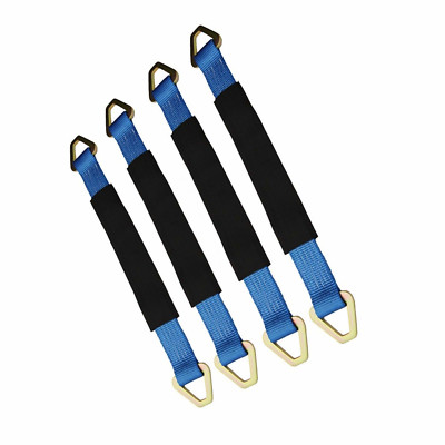 4PK 24'' Heavy Duty Blue Axle Straps   Race Car, Tow Truck, ATV Trailer Tie Down