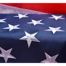 3x5 FT Outdoor Embroidered American Flag Made in Luxury Embroidered Star US