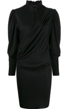 WOW New Tags Isabel Marant "Divya" black puff sleeve mini dress US 6 985