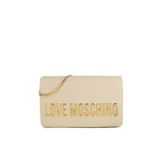 Love Moschino Umhängetasche mit Schriftzug Elfenbein
