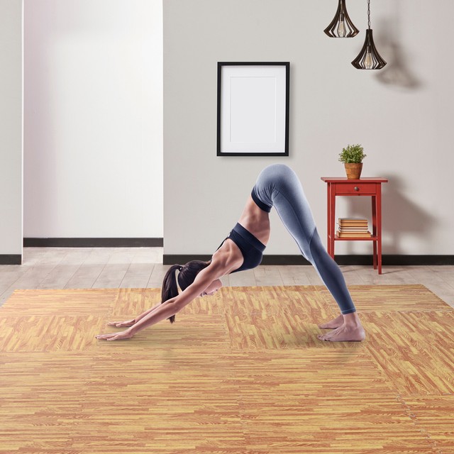 wood grain foam mats