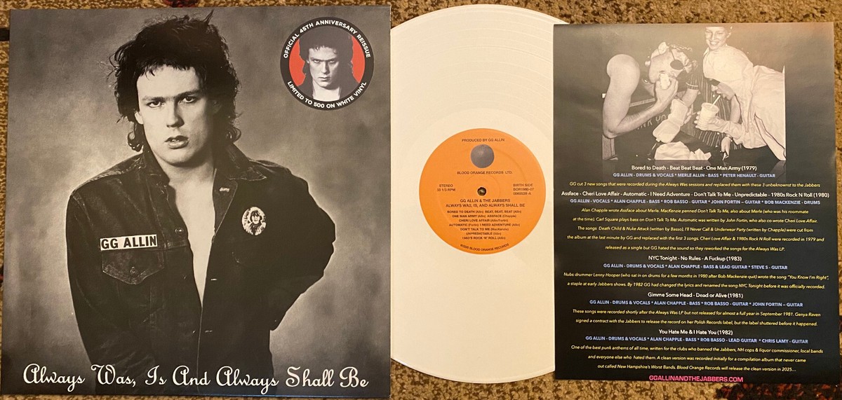 GG Allin & The Jabbers Always Was, Is And Always Shall Be 45th