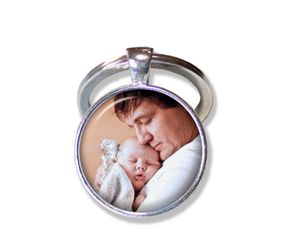 PERSONALIZED customized Logo, photo Handmade KEYCHAIN Key Ring Father's Day Gift