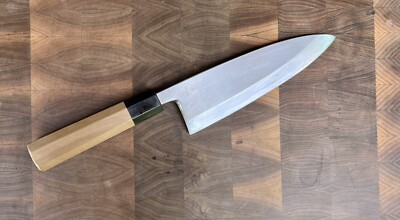 Sakai Takumi Hamono Ginsan Kasumi Deba  180mm  carbon Japanese chef knife
