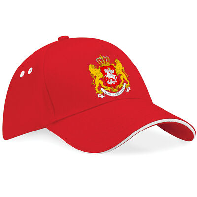 Georgia Wappen Baseball Cap Football Land Ihn Flagge Footie Supporters...