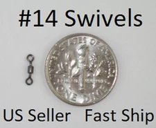 40 Premium #14 Leader Micro Mini Rolling Swivels Fly Fish or Finesse +FREE SHIP!