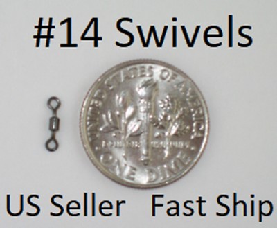 40 Premium #14 Leader Micro Mini Rolling Swivels Fly Fish or Finesse +FREE SHIP!