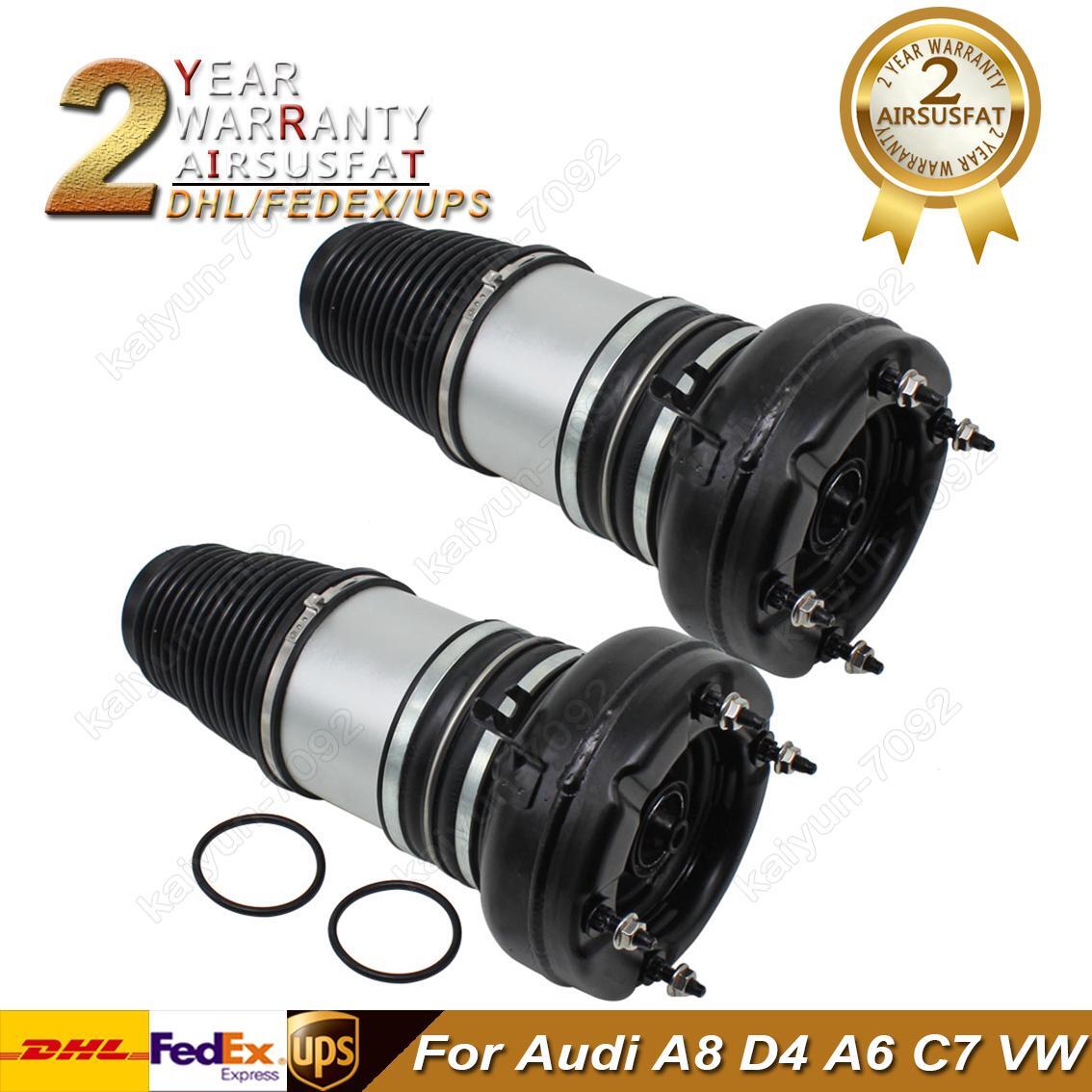 あ④ 2pcs Front Air Suspension Spring Bag For Audi A8 D4 A6 C7 VW