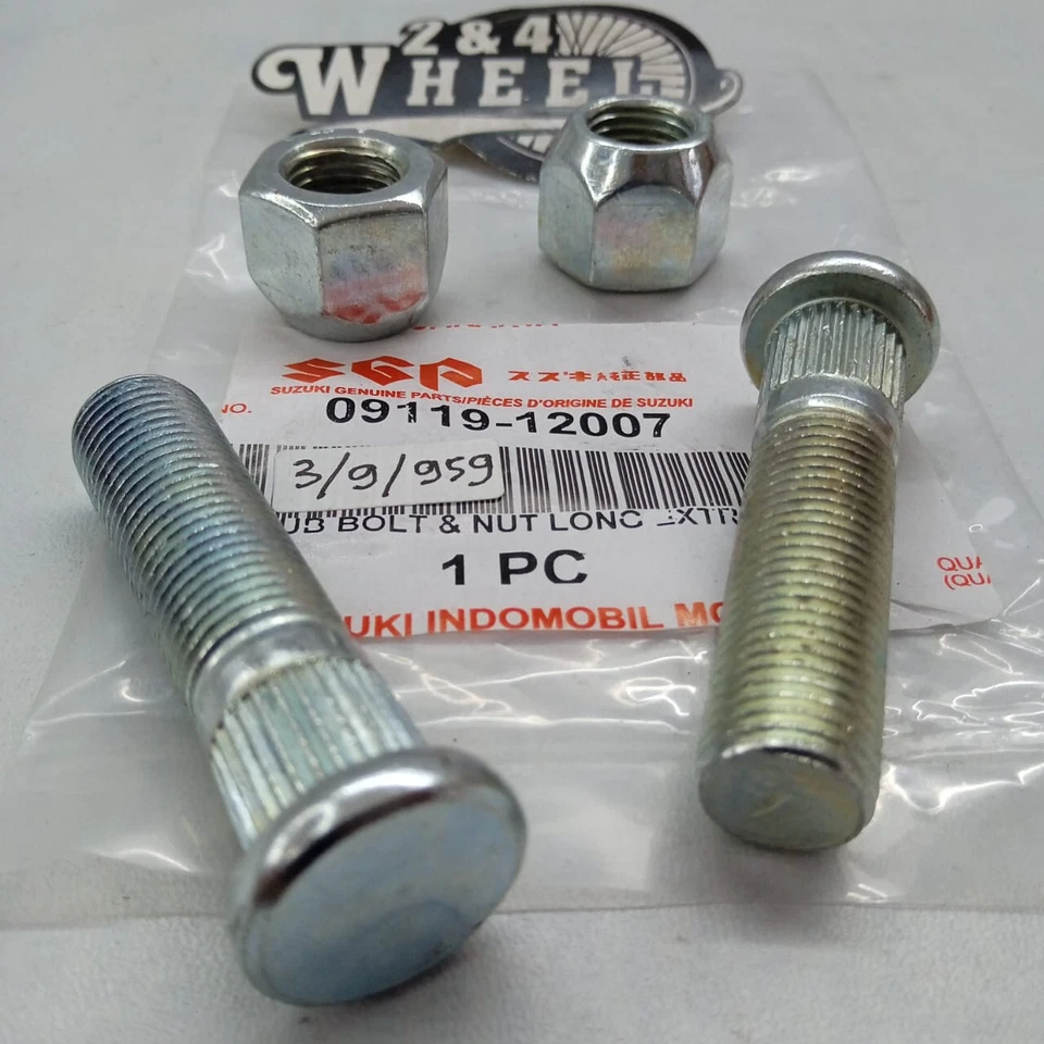 Tornillo de perno de rueda Suzuki Carry Vitara Escudo Sidekick Jimny Sierra Samurai 2x Foto 2 de 3