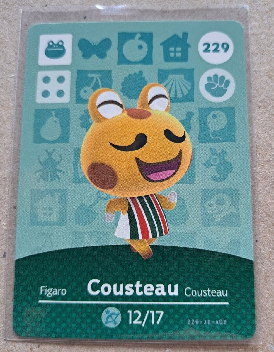 Cousteau - 229 - Animal Crossing Amiibo Card | eBay