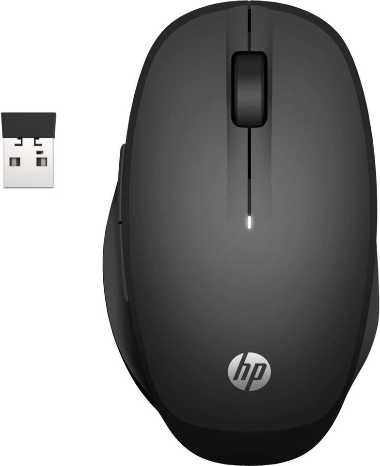 HP 300 Mouse Dual Mode Wireless 2,4ghz, Sensore Ottico da 1200 DPI, Bluetooth, C - Immagine 3 di 4