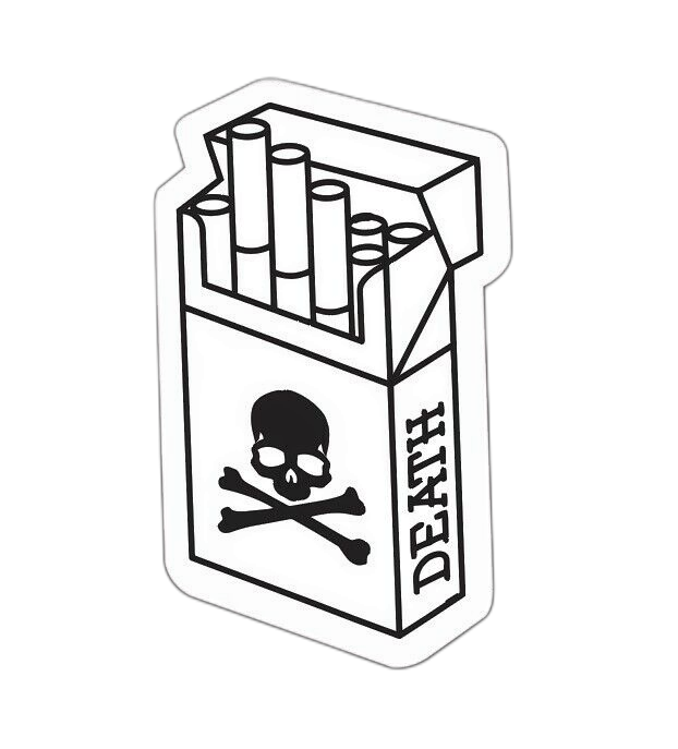 Death Cigarette Sticker Decal
