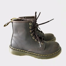 Doc Martens AIRWAIR Combat 1460J Brown Kids Boots Size 1