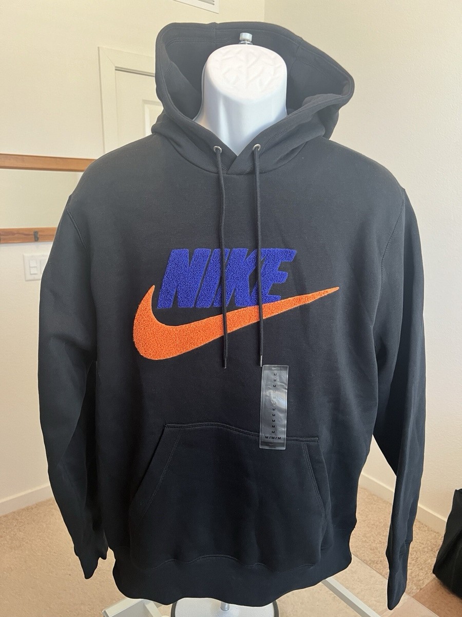 black and orange nike hoodie mens