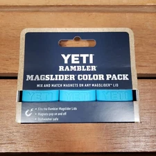 Yeti Rambler MagSlider Lids 3 Pack Reef Blue Sold Out New Limited Edition