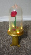 Disney Parks Beauty & The Beast Red Rose Handheld Table - Musical Light Up Spins