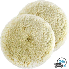Polishing Pad Buffing Pad Kit 100% Natural Wool Hook & Loop for Compound Cutting