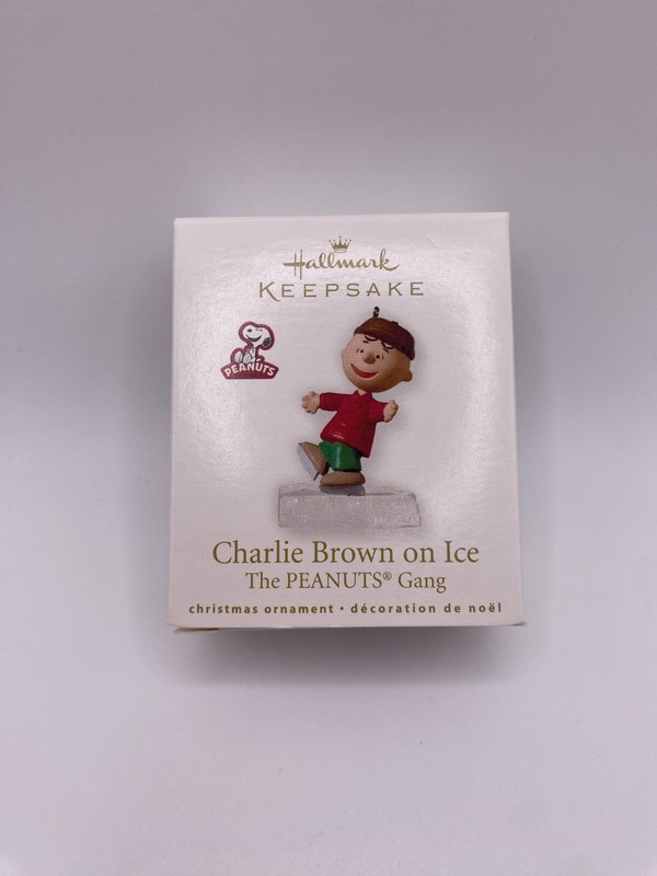 Hallmark Keepsake 2010 Charlie Brown on Ice Miniature Ornament- NEW- READ