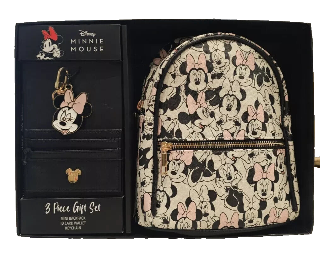 Disney Minnie Mouse 3-piece gift set w/mini backpack, ID card wallet & keychain Disney Minnie Mouse 3 Piece Gift Set Mini Backpack, Wallet  main image 2